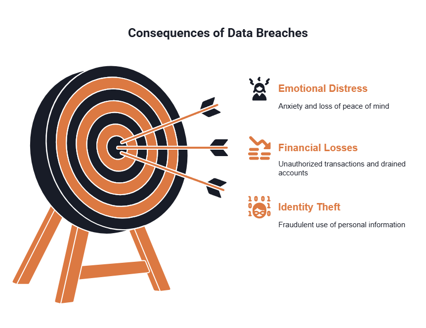 Data breaches result in several consequences.